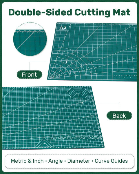 Top Shelf Self Healing Pro Cutting Mat 17 X 23 Double Sided Rotary Craft Board With Crisp Grid Lines For Sewing Quilting Scrapbooking Hella Smooth Cuts A2