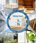 Indoor Hygrometer And Thermometer With Crazy Fast 5 Second Refresh High Accuracy Humidity And Temperature Meter 3.4 Inch LCD Display White Room Monitor For Home Office in bathroom, sauna, greenhouse, and warehouse