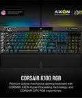 Ultimate Optical Mechanical Gaming Keyboard Blazing Fast OPX Switches with vivid RGB lights and aluminum chassis.