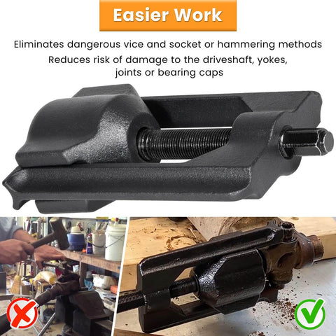 Heavy Duty U Joint Puller For 1.5 To 2.2 Inch Bearing Cups, Class 6 8 Truck And Machinery U Joint Removal Tool