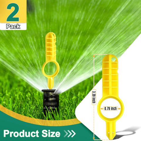 2 Pack Rotor Nozzle Adjustment Tools For Hunter MP Rotator And Rain Bird Sprinkler Heads DIY Friendly, showing dimensions