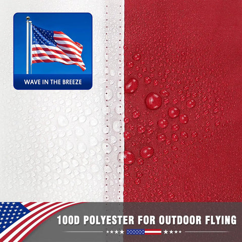 All American Patriotic 3x5 Ft Outdoor Flag With Brass Grommets For Porch Gardens And Home Decor Durable Polyester Flag details