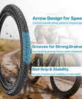 Foldable Bike Tire Set With Tubes, Levers, Rim Strips And Repair Kit For 20, 24, And 26 Inch Bikes, 1.75 Wide Tires, 32mm Schrader Valve