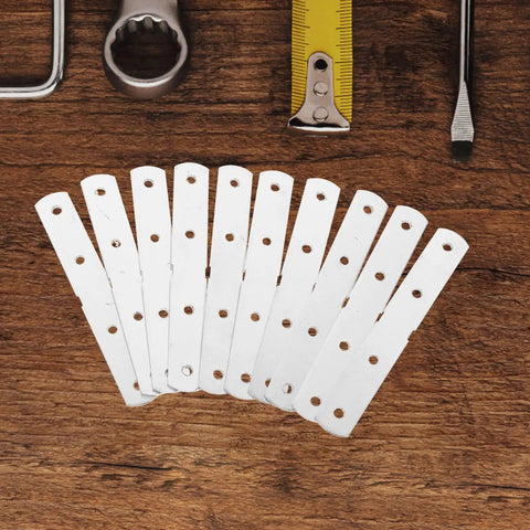 Sturdy Stainless Steel Corner Braces Set, 10pcs Metal Brackets With Screws for wood projects, flat plates on table