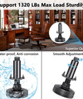 Heavy Duty Furniture Levelers With M10 Thread Adjustable Feet And T Nut Kit for stability on uneven floors, library setting
