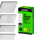 All In One Pro Pack 2000 16 Gauge Finish Nails Galvanized 20 Degree Angled Nails For Pneumatic Or Cordless Finish Nailers Includes Two And A Half Inch Two Inch One And A Half Inch One And A Quarter Inch 500 Per Size box and nails