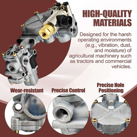 Image of Heavy Duty Rear ABS Modulator Valve And Electronic Control Unit Assembly For 4S 4M And 6S 6M Tractor, 12V ATC, Five Point Five PSI Crack Pressure, Direct Fit Replacement For Heavy Duty Trucks And Farm Equipment 4725002230 S4725002230, featuring precise hole positioning and durable materials.