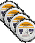 Heavy Duty Four Pack Of 4-1/2 Inch Wood Carving Discs With 7/8 Inch Arbor for shaping wood with a 115mm angle grinder.
