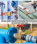 Built To Last 2 Inch Brass Gate Valve NPT 200 WOG with wheel handle installed in various plumbing systems