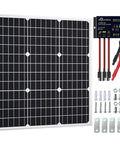 50W 12V Solar Panel Kit Waterproof Battery Trickle Charger Maintainer With Controller For Boat Car RV Motorcycle Budget Friendly