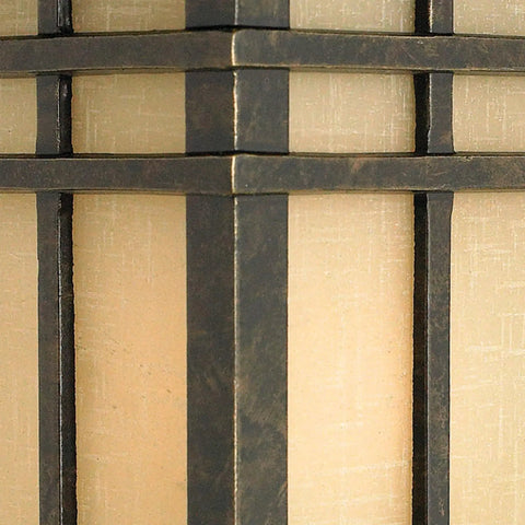 Hillcrest 13 Inch Mission Style Outdoor Wall Sconce Imperial Bronze With Linen Glass Arts And Crafts Exterior Lighting