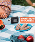 Go Anywhere Tiny But Mighty Mini Bluetooth Speaker With Big Sound And Punchy Bass on a picnic blanket