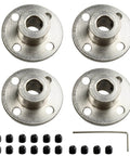 4 Pack Flange Shaft Coupling Set For Motor Shafts 8mm DIY Plug And Play Connector Kit With Mini Hex Wrench And 8 Screws Built To Last