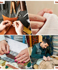 Pro Grade Waxed Leather Thread Kit with 50M of 150D flat waxed thread and seven steel leather needles for sewing leather, canvas, fabric, and carpet.