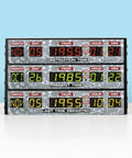 Back To The Future 3D Wall Lamp For Gaming Rooms And Space, Flicker Free Ambient Light showing time travel display with dates