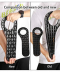 Comparison of old and new plastic base plates for Golf Cart Rear Seat Arm Rest Kit With Cup Holder Black Universal Fit For EZGO Club Car And Yamaha Drilling Required Or No Drilling Easy Install Durable Plastic Base Plate For Long Lasting Use.