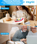 Go To Lighted Desk Magnifier With Clamp And Heavy Base, USB C Rechargeable, 5X And 10X Magnification used for crafts and reading