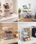 Clear Baby Bottle Organizer With Pullout Drawers 6 Pack Storage Bins With Labels Premium PET Plastic Organizer in use