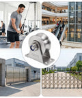 2 Pack U Groove Pulley Wheel For Rope With Stainless Steel Cable Pulley Wheel And Screws Wall Mounted Lifting Pulley Block With Duplex Bearings Heavy Duty DIY Gear For Gym Equipment And Sliding Rolling Gates, stainless steel pulley