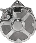 105 Amp Marine Alternator Replacement For Mercruiser 10SI 1 Wire V Belt 12V CW Rotation Chrome Delco Style Rear View