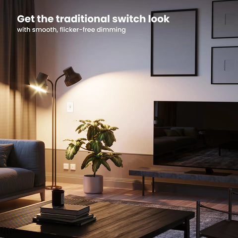 Paddle Dimmer Switch For Dimmable LED Lights Dual Pack With Single Pole Or 3 Way Control Overheat Protection Includes Wall Plates And Installation Hardware For Easy Home Lighting Upgrades, in living room wall
