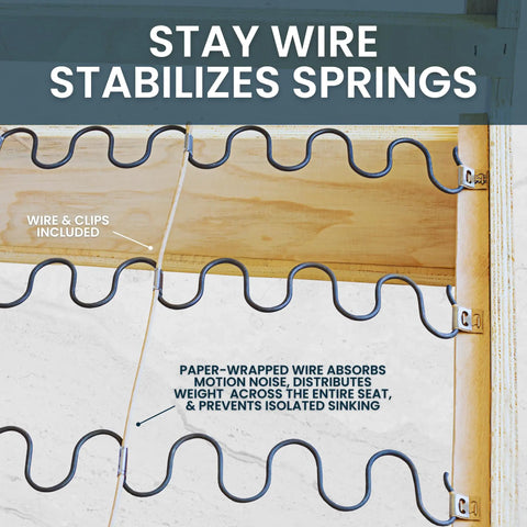 4 Pack Couch Sagging Cushion Repair Kit For Recliners And Sofas Heavy Duty Spring Replacement showing stay wire and springs