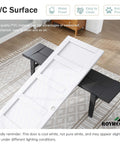 Sliding Closet Door 48x80 Inches, Five Panel Bypass Barn Doors With Concealed Hardware Track Kit Included, White Finish, on table