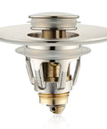 Brushed Nickel Pop Up Sink Stopper With Anti Clogging Strainer For 1.1 To 1.5 Inch Bathroom Drains, Bullet Core Push Type, Easy Install