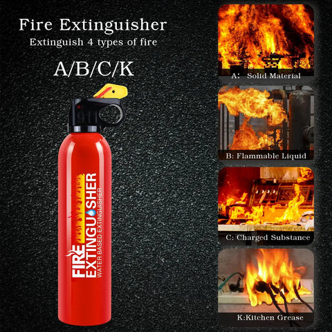 Portable Mini Fire Extinguisher 2 Pack With Durable Wall Mount Bracket Emergency Grab Bag Essentials For Home And Auto Slam Down Tiny Sparks And Save Your Ride Today