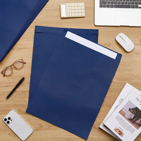 50 Pack Extra Large 14 By 18 Inch Blue Mailing Envelopes 32 Lb With Gummed Flaps For Catalogs Documents And Merchandise Heavy Duty Mailers