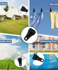 Heavy Duty Lock Grip Tarp Clips Hold Like Crazy With Rock Solid Non Slip Jaw Plus One Hundred Nylon Strap Ties For Securing Tarps Awnings Canopies And Outdoor Shelter Kit Complete Bundle used to secure clothes and covers.