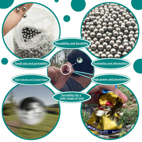 Six Hundred Pcs Seven Sixteenths Inch Steel Balls 11.11mm Precision Bearing Set for Slingshots Carbon Steel AISI 1015 600 Count