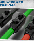 Insulated Inline Wire Connector Kit For One Zero To Fourteen AWG Splice With Three Sixteenths Hex Screw in use with wires