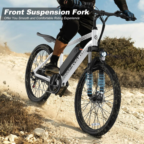 Beast Of An All Terrain Electric Bike For Adults With 500W Peak Motor 20 MPH Top Speed Up To 40 Mile Range Removable Battery 24 Inch Wheels