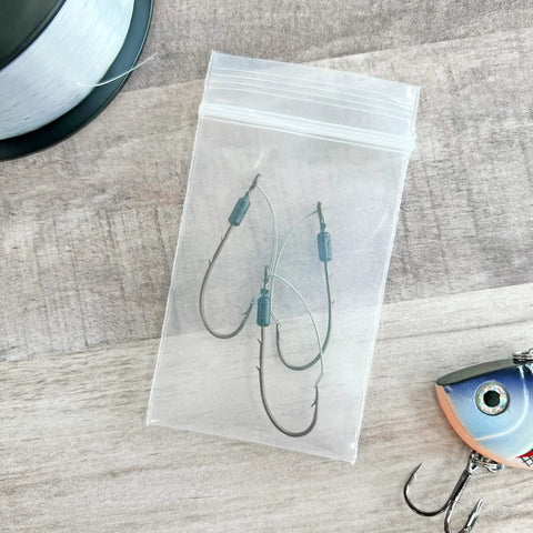 Heavy Duty 2x3 Inch 6 Mil Zipper Reclosable Bags Clear LDPE Food Storage Pack of 200 Two Packs of 100 Ideal for Small Parts Crafts Snacks and Quick Organization, holding fishing hooks