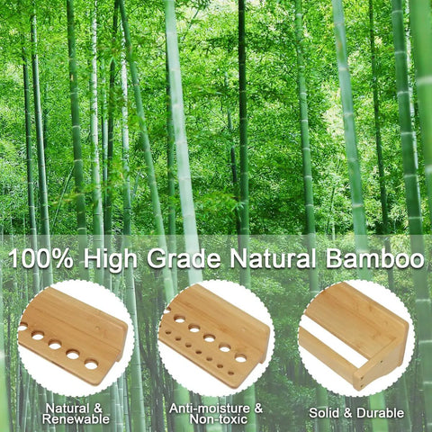 Bamboo panels showcasing material quality for Must Have Wall Mount Screwdriver Rack And Pliers Holder Set Bamboo Tool Organizer.