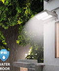 Rotatable 150W LED Wall Pack Light With 60 Degree Beam and 270 Degree Adjustable Head in rain on building exterior