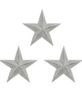 Country Rustic Barn Star Wall Or Door Decor Set Of 3, Metal Whitewash 8-Inch Stars For Indoor Or Outdoor Use, Vintage Antique Gift