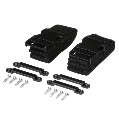 Dual Strap Grab N Go Portable Fuel Tank Hold Down Kit With Fasteners And Deck Fittings, 63 Inches, easy-install marine straps