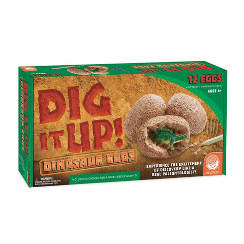 Totally Dig It Up Dinosaur Eggs Excavation Kit For Kids Hands On Paleontology Adventure Learn To Identify Dinosaurs With Excavation Guide Classroom Friendly STEM Activity Family Fun. boxed 12 clay eggs