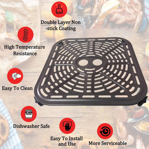 Straight Up Premium Air Fryer Grill Plate For Cosori 6 8 Quart Cookers boasted smooth nonstick surface and high temperature resistance.