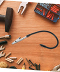 Soldering Help Hand Clamp With 360 Degree Rotation for Stable Circuit Board Work Memo Holder Magnifying Glass Lamp on workbench.