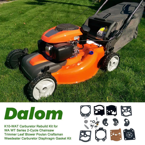 Lawn mower with K10-WAT Carburetor Rebuild Kit Pack of 2 for WA WT Series 2-Cycle Chainsaws Trimmers Leaf Blowers