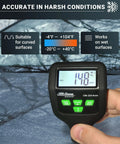 Car Paint Thickness Gauge With 0.1 Micron Resolution, Ready To Use Digital Coating Meter For Auto Inspections, Detects Fe, Al And Zn, Factory Calibrated, Fast Accurate Readings, Large Backlit LCD Display, Ideal For Bodywork Checks on wet surface
