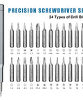 24 In 1 Precision Magnetic Screwdriver Set With Alloy Tool Steel Bits For Electronics Repair