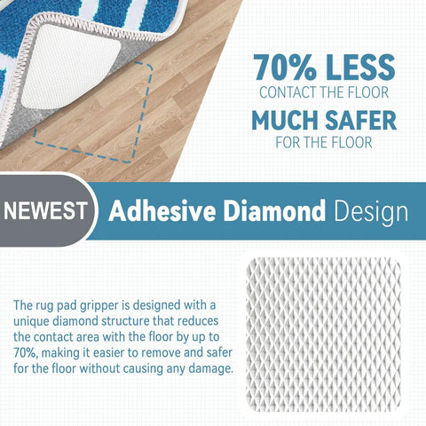Large Double Sided Rug Tape That Keeps Area Rugs In Place On Hardwood Floors And Tile Reusable Non Slip Pad No Damage Grippers