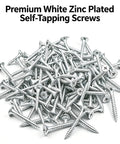 Galvanized Wood Screw Kit With 202 Pieces In Five Sizes For Drywall And Wood Projects Self Tapping Phillips Drive Screws