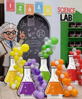 178 Piece Science Party Decorations Kit With Erlenmeyer Flask Cardboard Props, Balloons, Chains And Ribbon for classroom