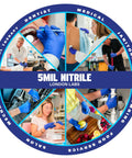 Built Tough 5 Mil Thick Nitrile Exam Gloves In Sharp Cobalt Blue Disposable Latex Free Protective Handwear For Health Professionals Emt Teams And Food Prep Straight Up Mega Bundle Of One Thousand Count used in various professional settings.