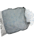 8 Pound Bag Of Reusable Ice Cubes For Coolers And Beverages Stay Chill with mesh bag and ice cubes spilling out